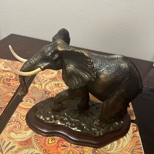 Bronze Elephant Figurine
